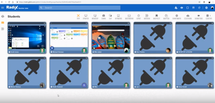 screenshot of Radix SmartClass
